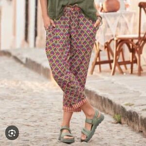 Sundance Multicolor Leia Bohemian Drawstring Pants, NWOT, M